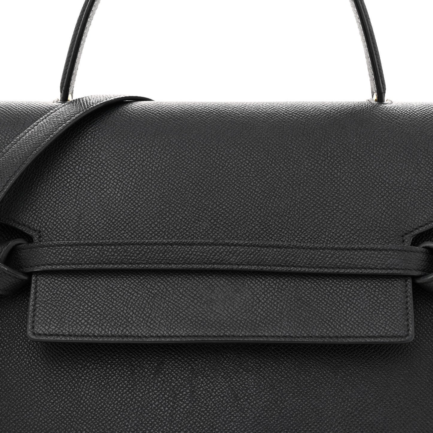 Grained Calfskin Mini Belt Bag Black