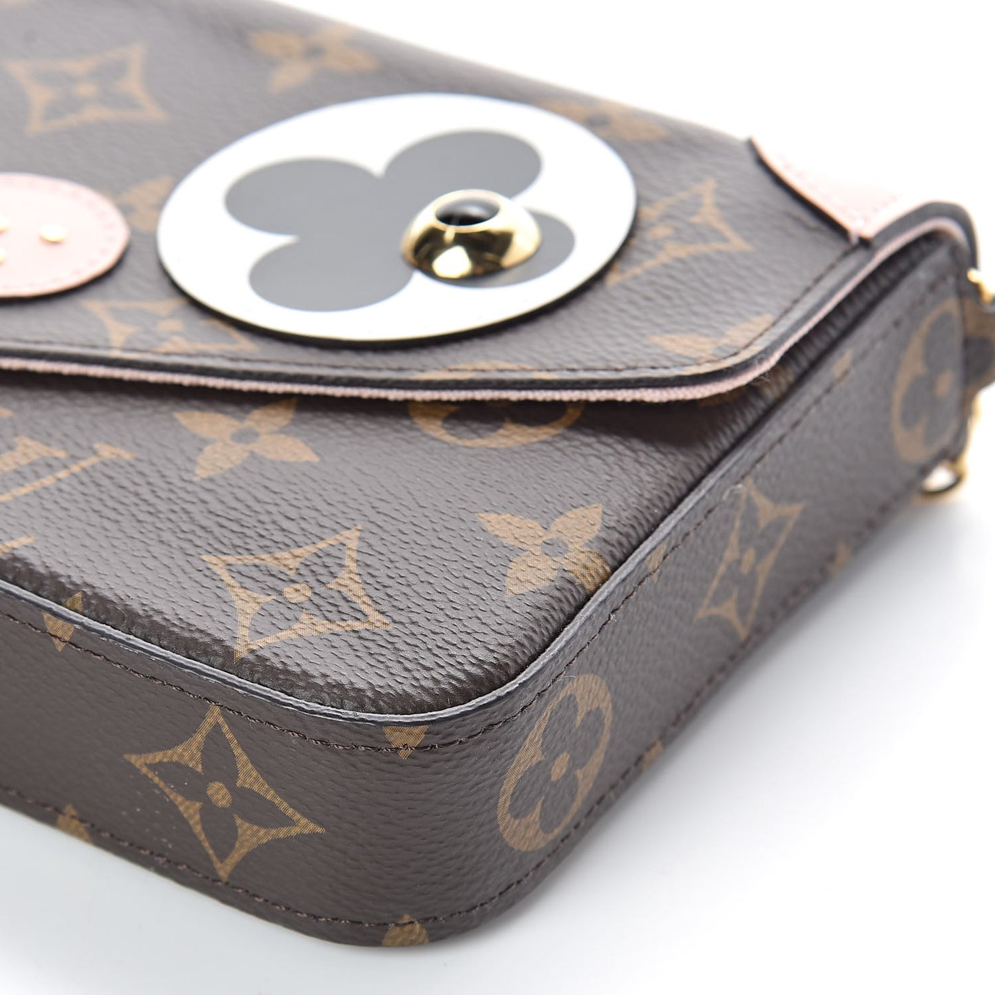 Monogram Valentine Dog Pochette Felicie Chain Wallet