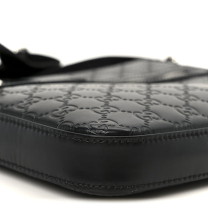 Gucci Guccissima Signature Small Messenger Bag Black 10 of 11