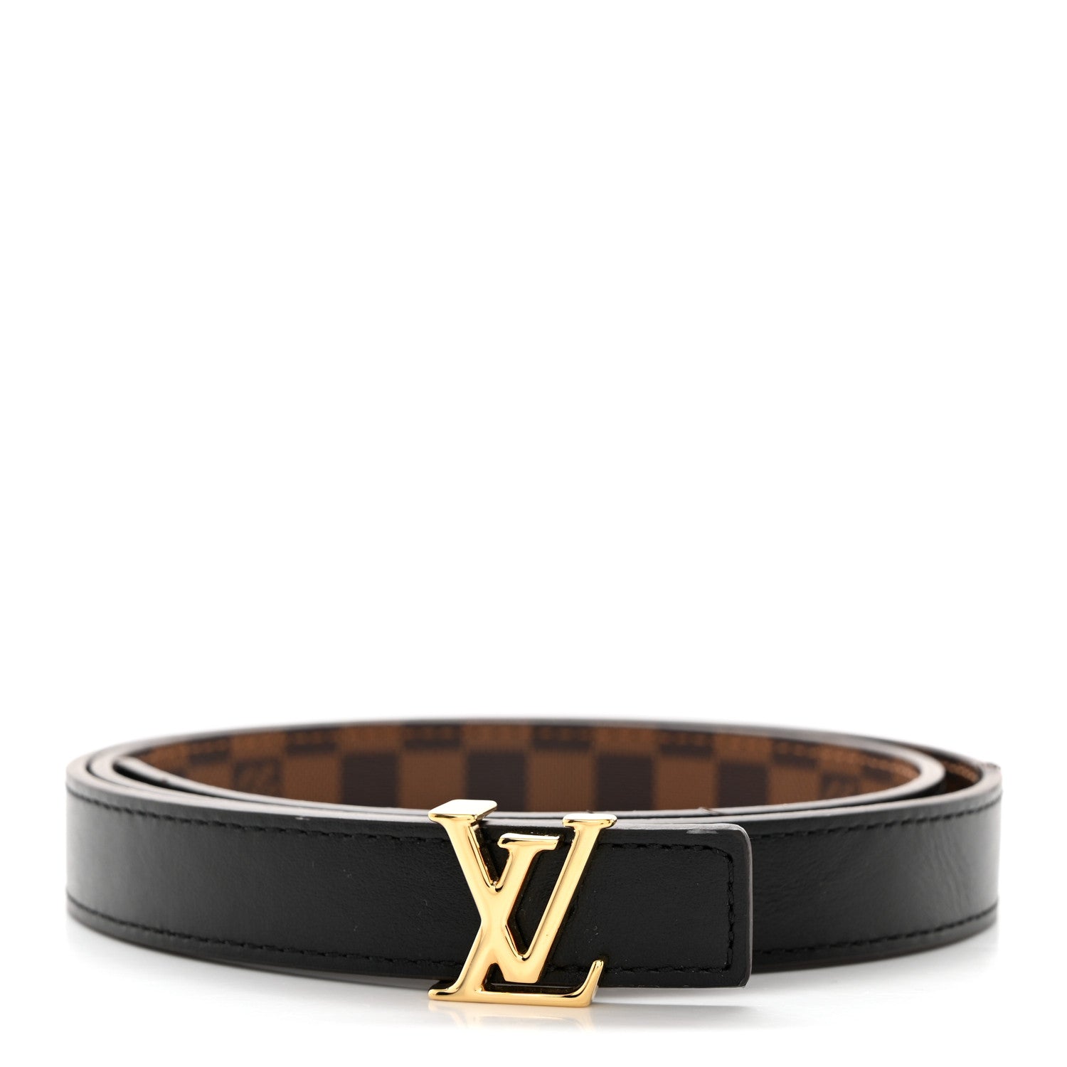 Louis Vuitton Mini Damier Ebene 25mm LV Initiales Belt 75 30 1 of 8