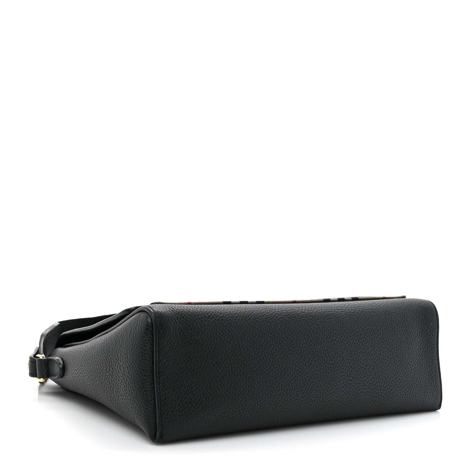 Burberry Grainy Calfskin Vintage Check Note Crossbody Bag Black 4 of 10