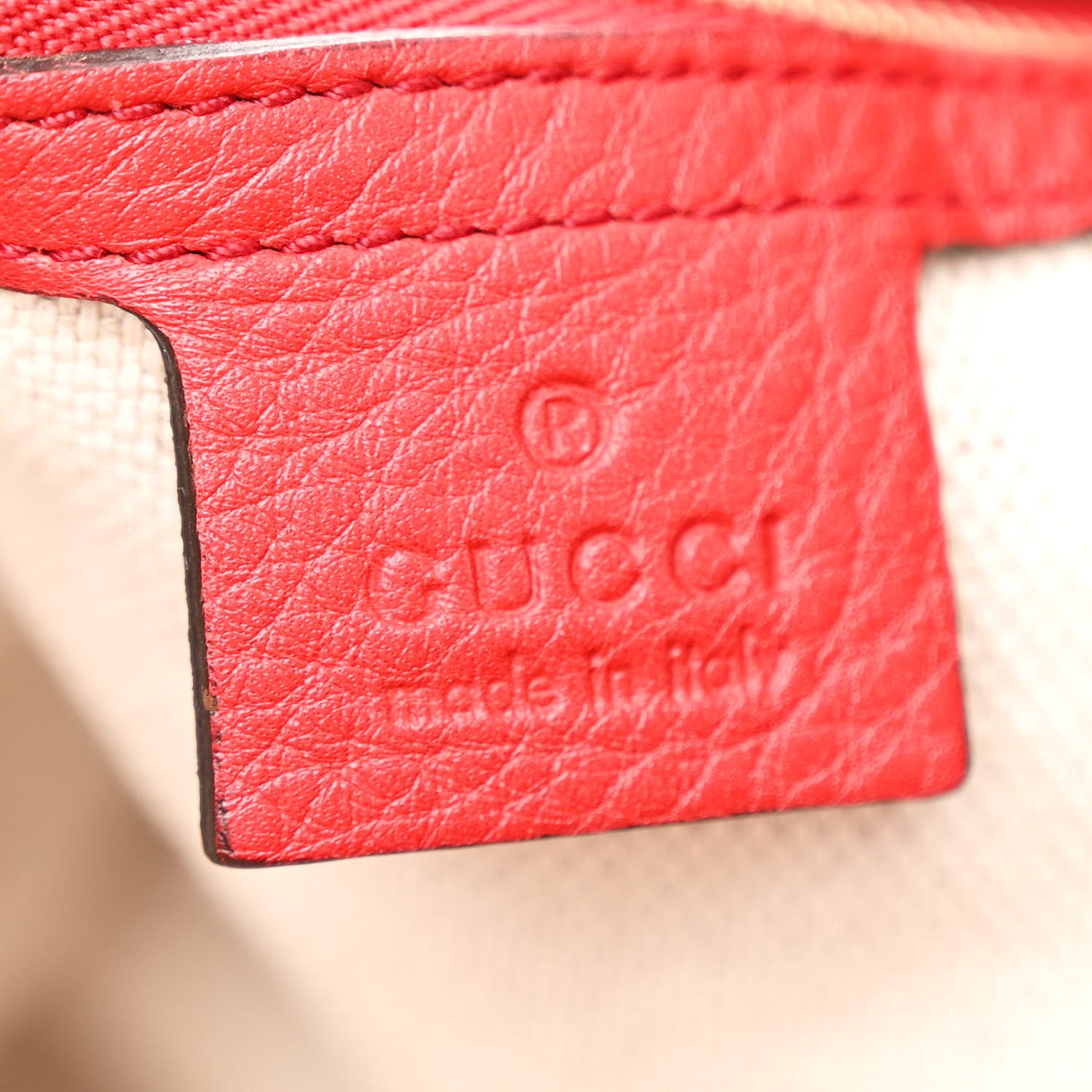 Pebbled Calfskin Medium Soho Shoulder Bag Tabasco Red