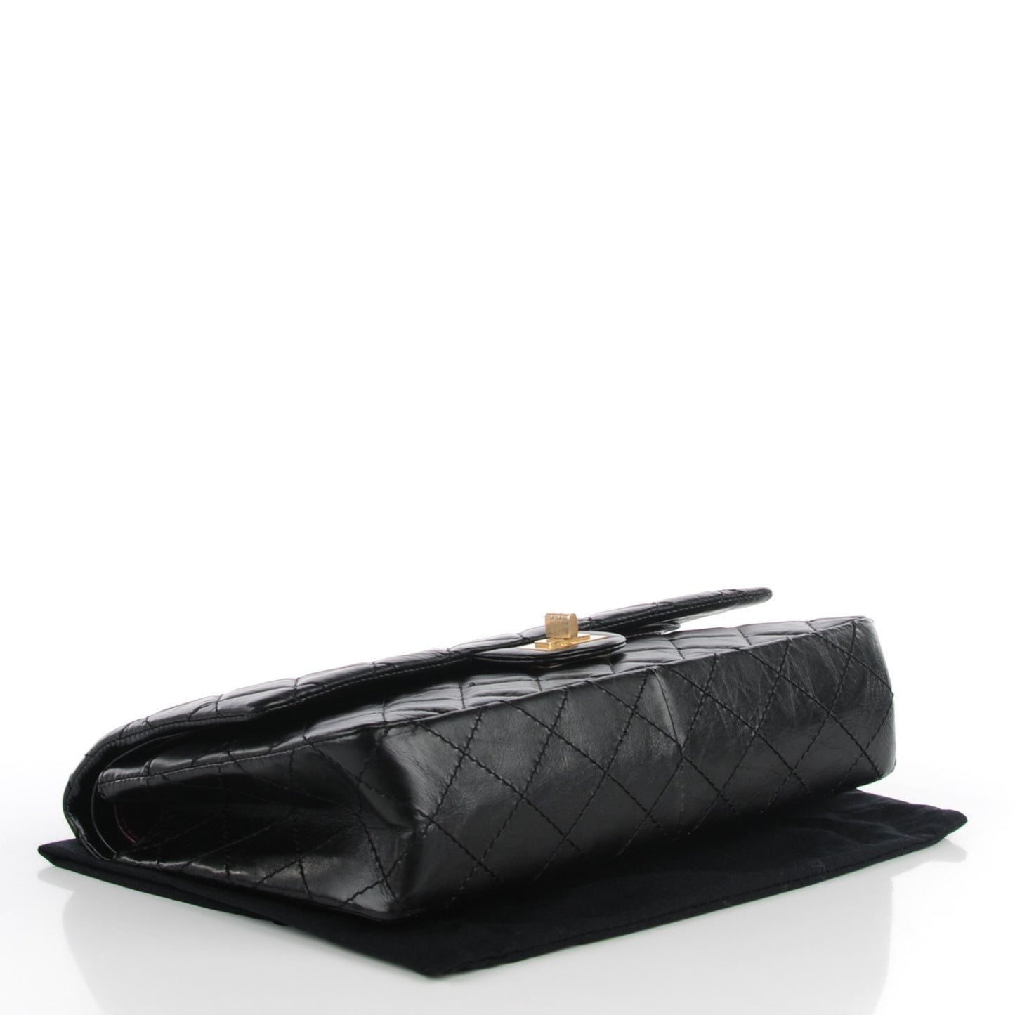 Aged Calfskin Quilted 2.55 Reissue 226 Flap Black