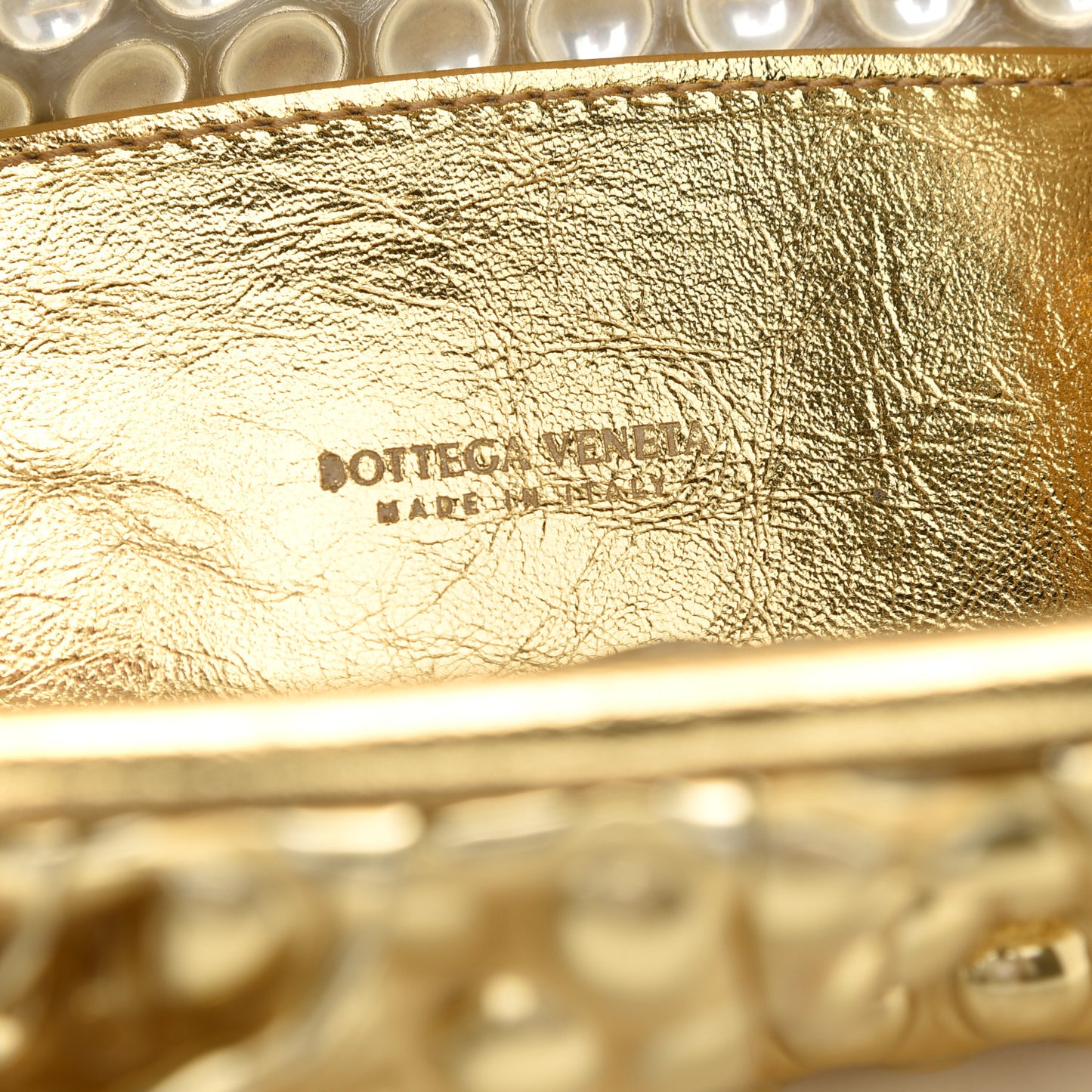 Metallic Fabric Bubble Wrap The Mini Pouch Gold