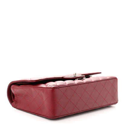 Chanel Caviar Quilted Medium Double Flap Dark Red 4 of 11