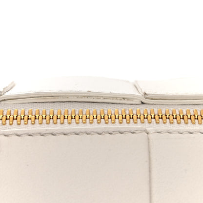 Bottega Veneta Lambskin Maxi Intrecciato Small Brick Cassette Bag White 11 of 12