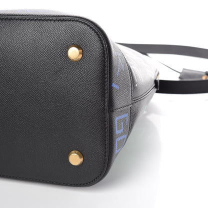 Balenciaga Signature Grained Calfskin Graffiti M Ville Top Handle Bag Black Multicolor 6 of 11