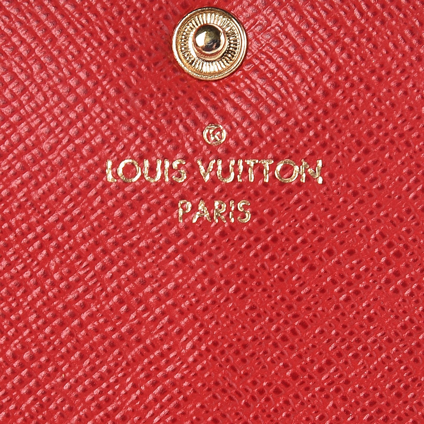 Damier Ebene Emilie Wallet Red