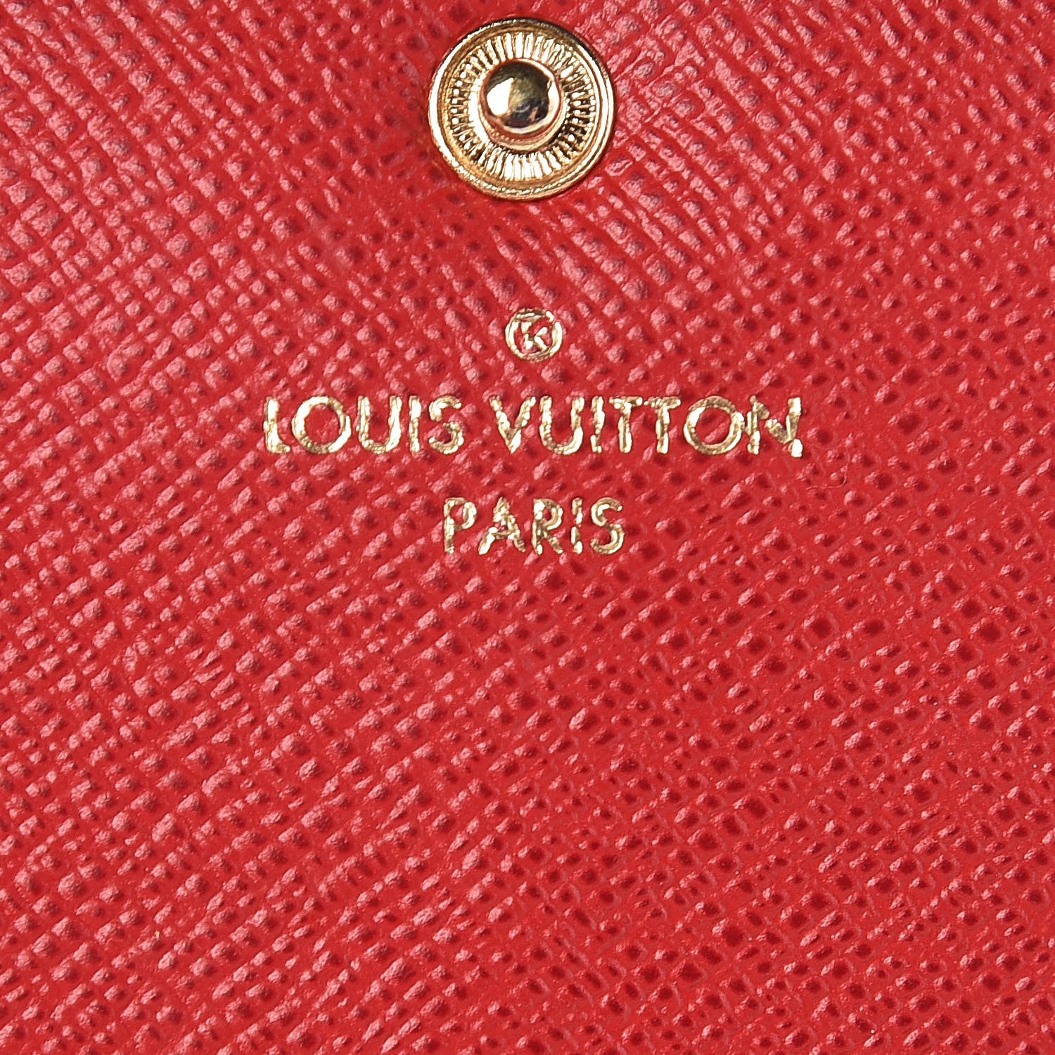 Louis Vuitton Damier Ebene Emilie Wallet Red 6 of 11