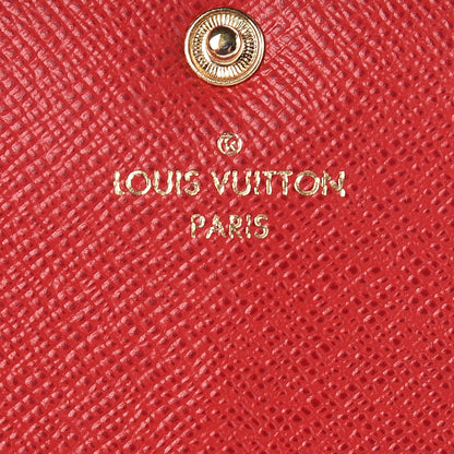 Louis Vuitton Damier Ebene Emilie Wallet Red 6 of 11