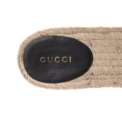 Gucci Nappa Matelasse GG Marmont Espadrille Slide Sandals 39 Black 6 of 11