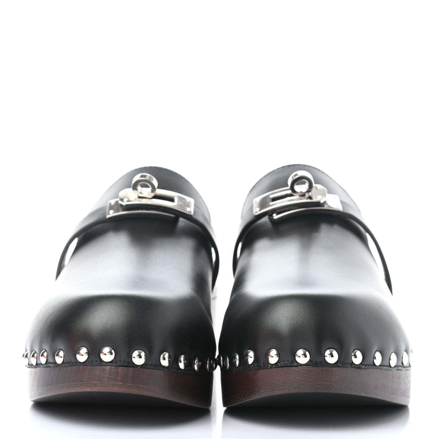 Hermes Calfskin Carlotta Mules 38 Black 2 of 7