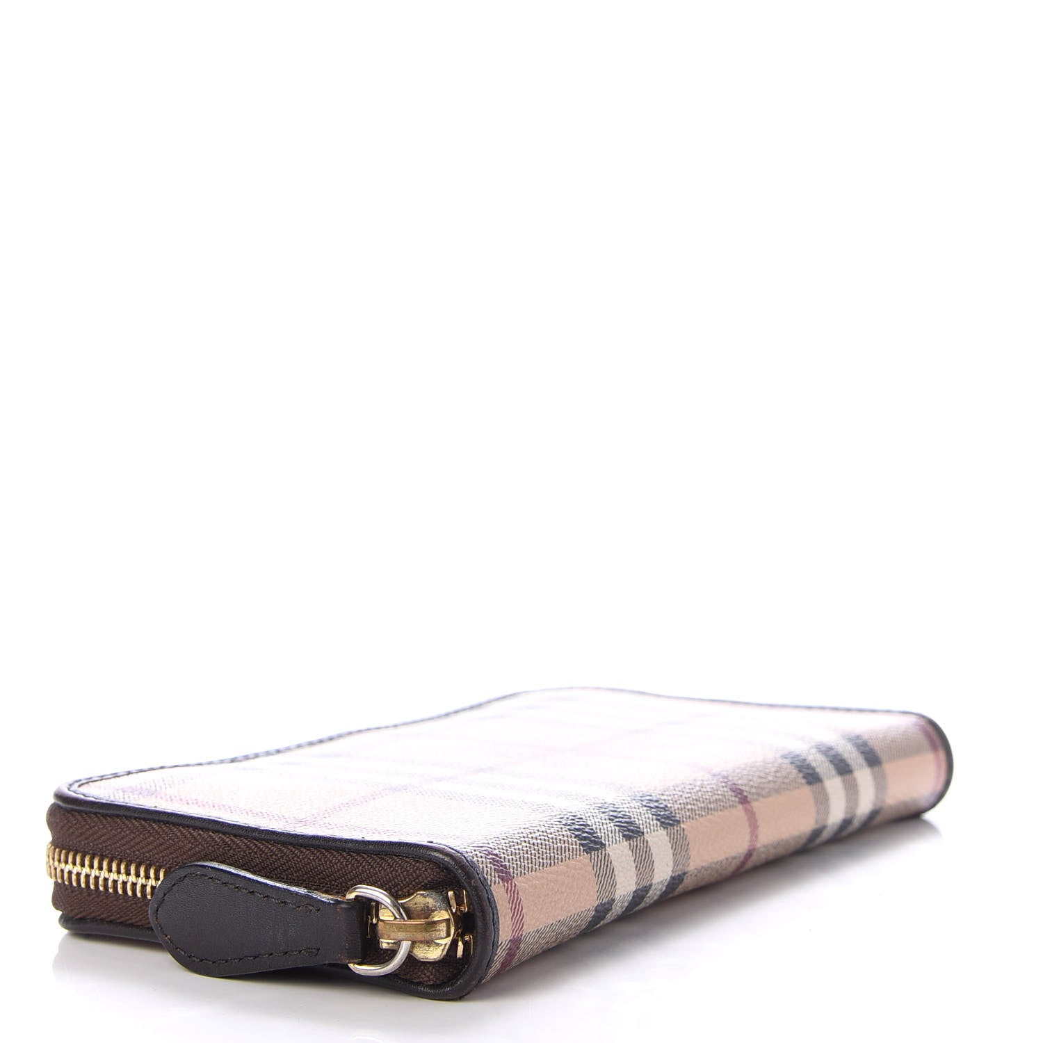 Burberry Haymarket Check Large Ziggy Zip Around Wallet Chocolate 4 of 7