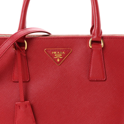 Prada Saffiano Lux Medium Galleria Double Zip Tote Fuoco 8 of 11