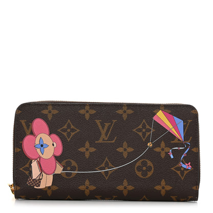 Louis Vuitton Monogram 2019 Christmas Animation Zippy Wallet Rose Ballerine 1 of 8