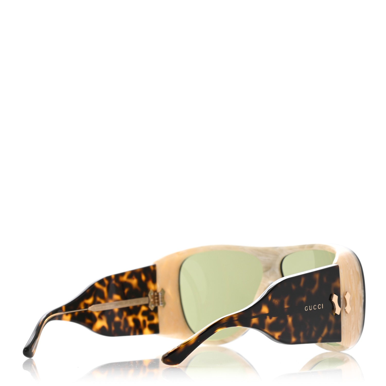 Gucci Oversized Aviator Sunglasses GG0149S Tortoise 4 of 9