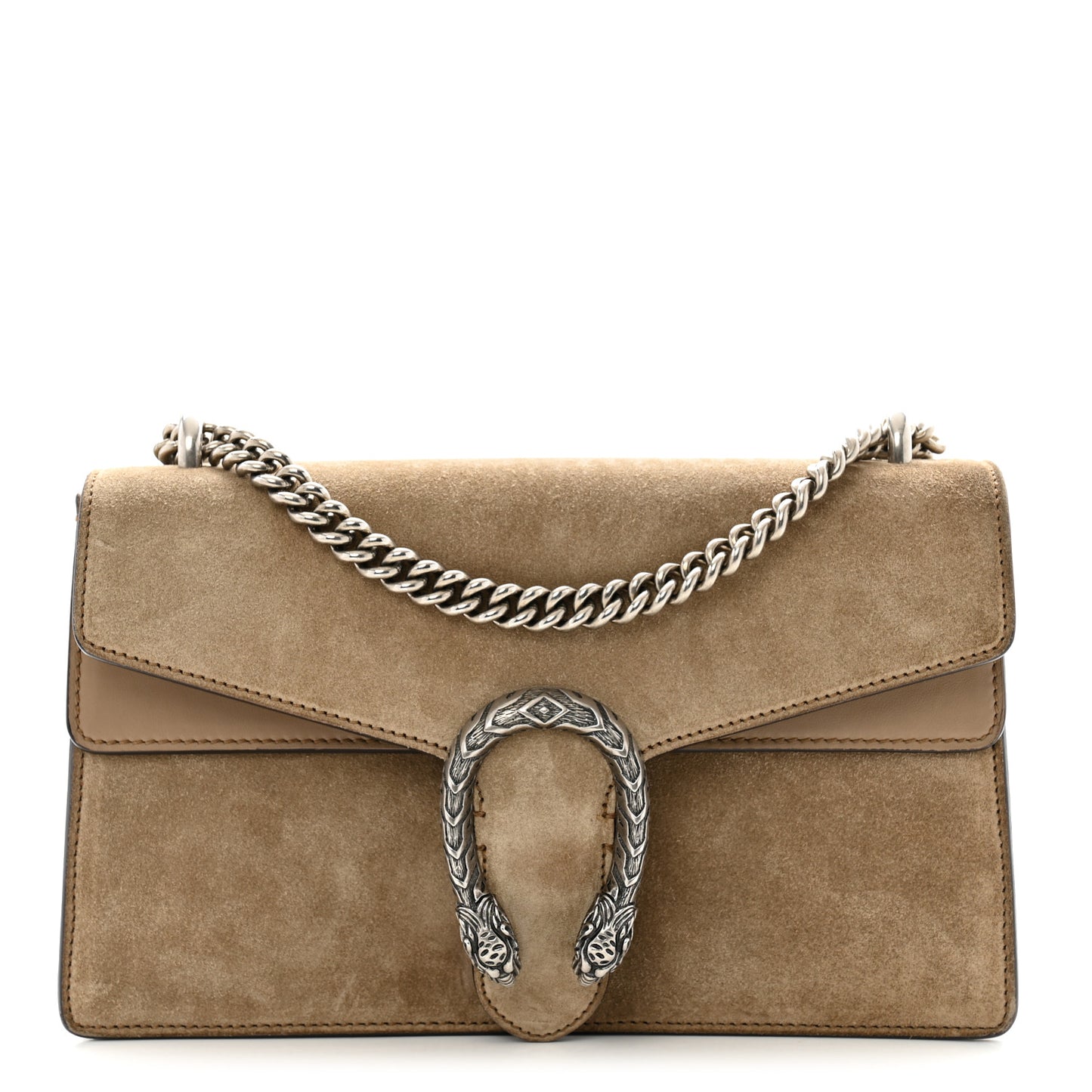 Suede Small Dionysus Shoulder Bag Taupe