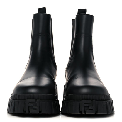 Fendi Calfskin Rubber Fendi Force Chelsea Boots 38 Black 2 of 13