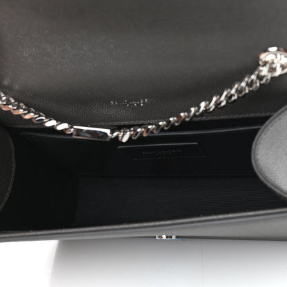 Saint Laurent Grain De Poudre Small Classic Monogram Kate Tassel Chain Wallet Gray 5 of 8