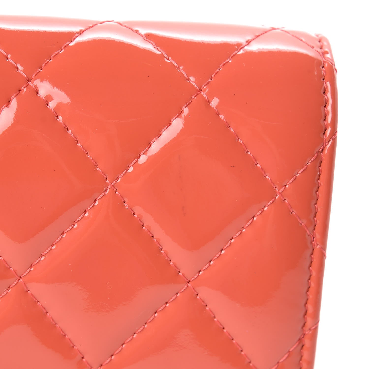 Chanel Patent Quilted Travel Wallet Rose Fonce 12 of 22