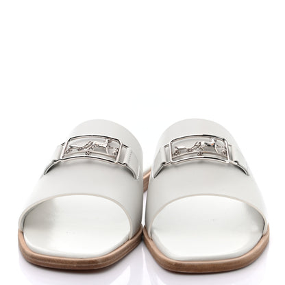 Hermes Calfskin Villa Sandals 38 White 2 of 8