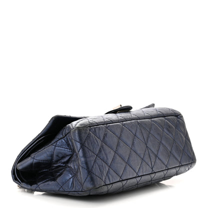 Chanel Metallic Aged Calfskin Quilted 2.55 Reissue 228 Flap Blue 4 of 11