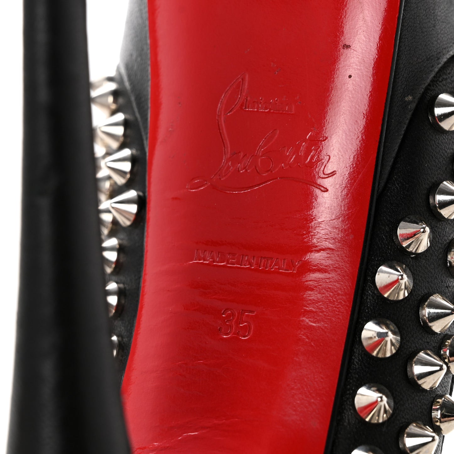 Nappa Lady Peep Spikes 150 Pumps 35 Black Silver