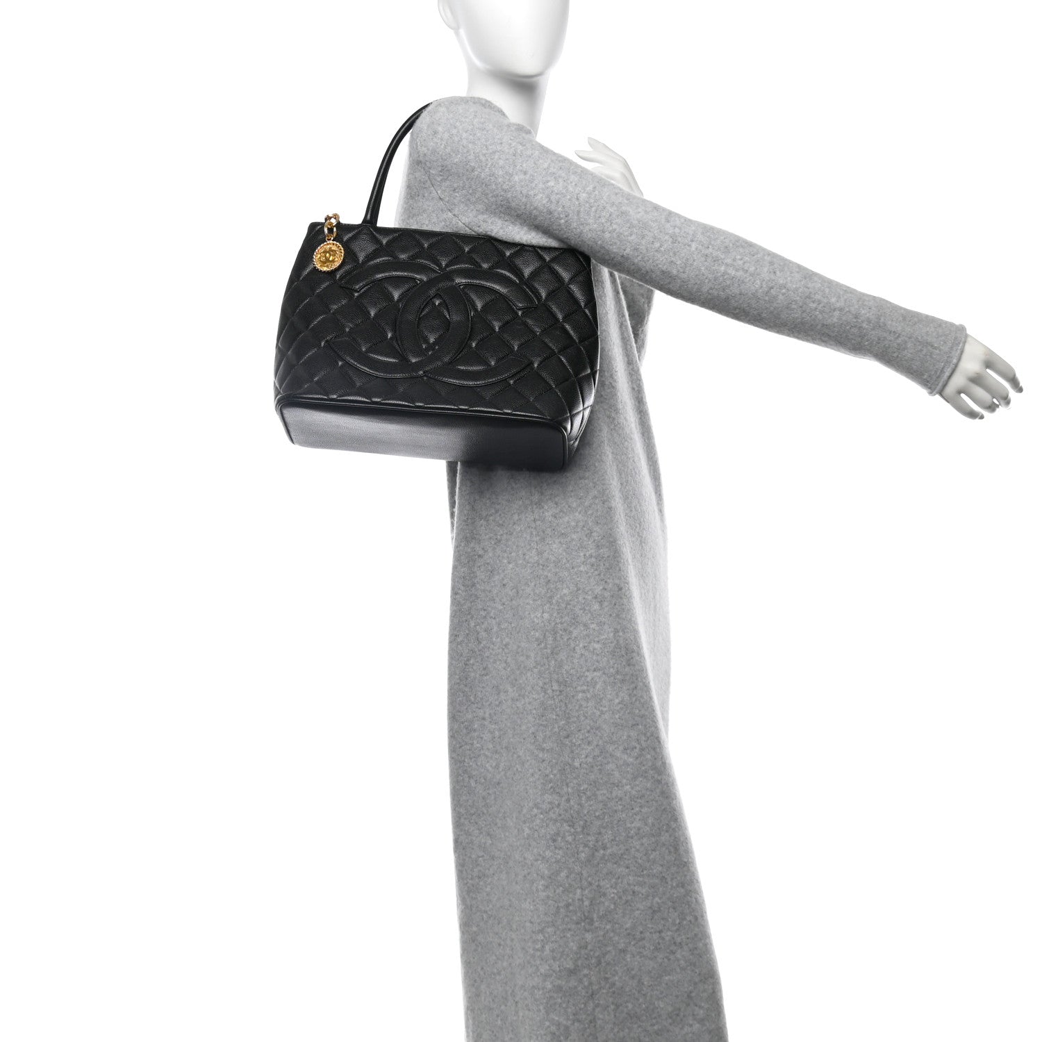 Chanel Caviar Quilted Medallion Tote Black 2 of 10