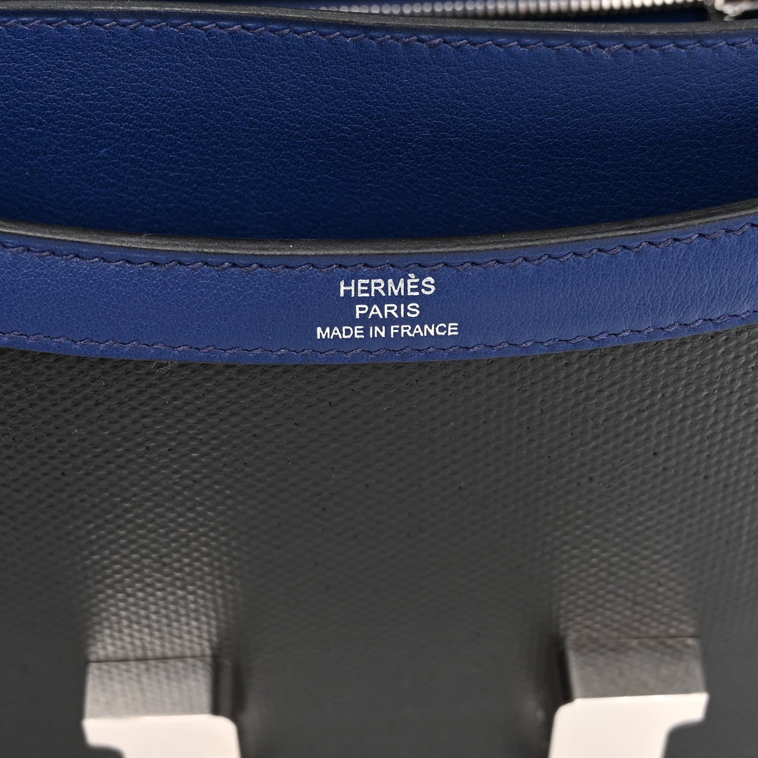 Hermes Swift Toile Constance 24 Bleu Saphir Black Ecru 6 of 10