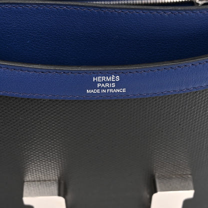 Hermes Swift Toile Constance 24 Bleu Saphir Black Ecru 6 of 10
