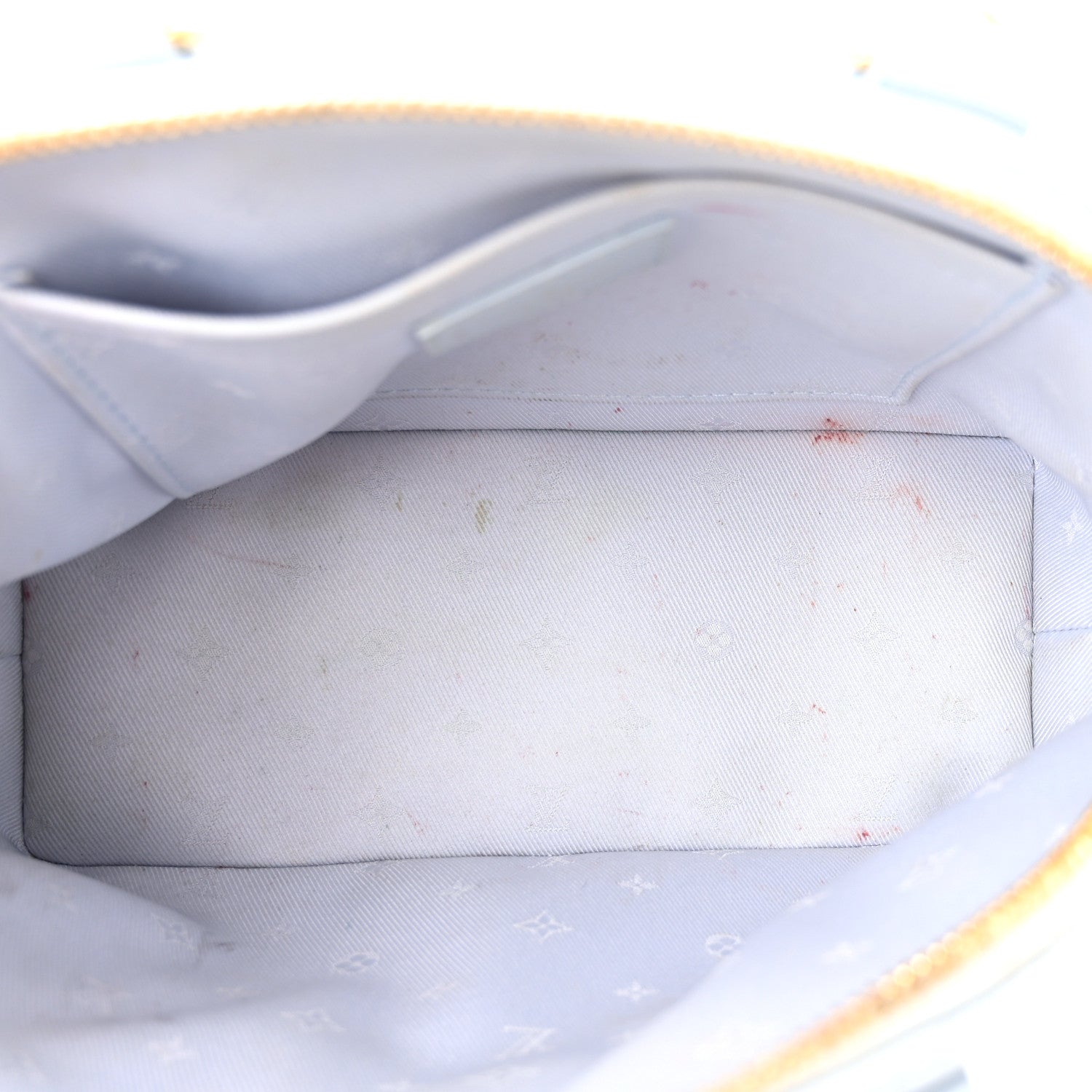 Louis Vuitton Calfskin Bubblegram Alma BB Ice Blue 6 of 11