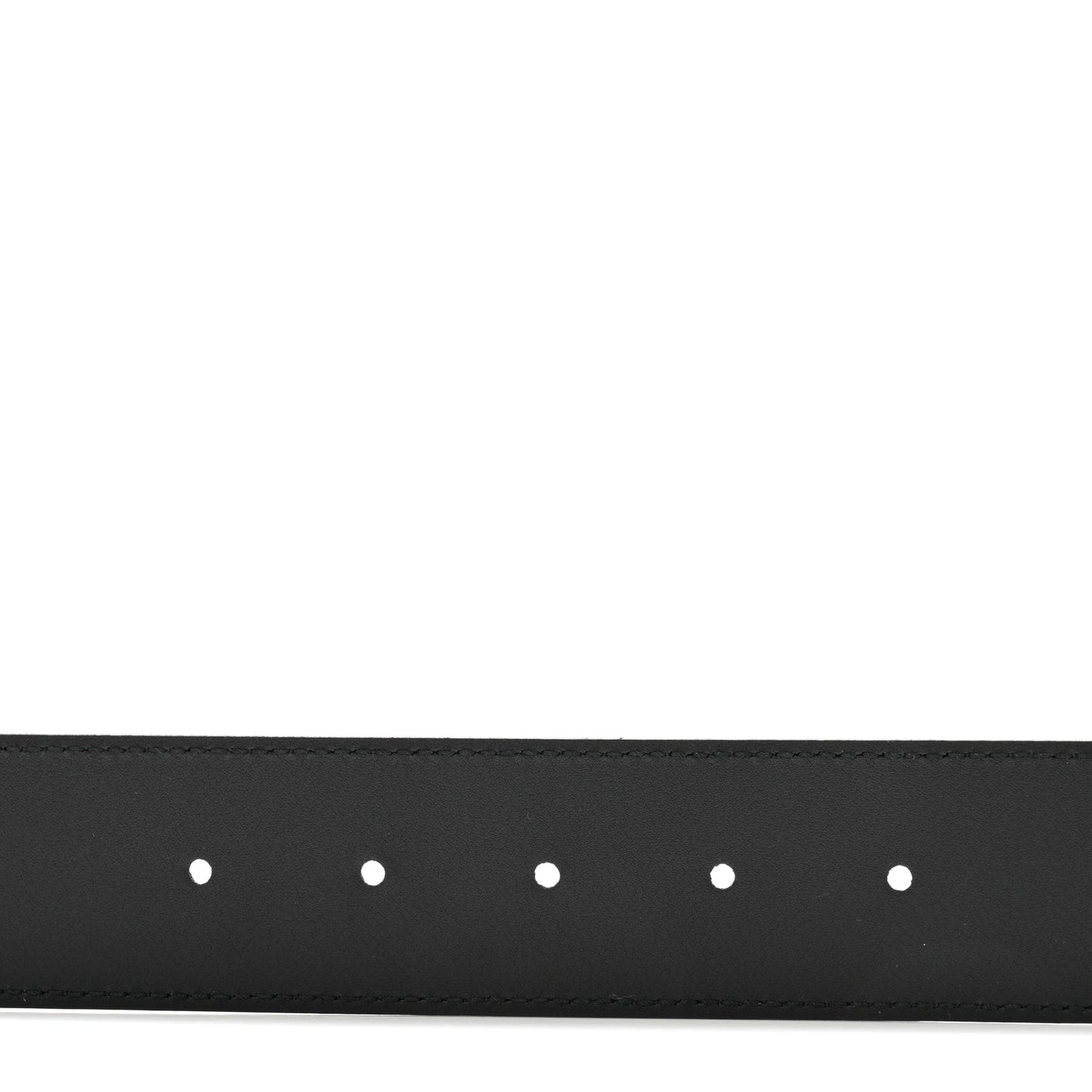 Moon Calfskin Pearl Double G 40mm Belt 90 36 Black Cream