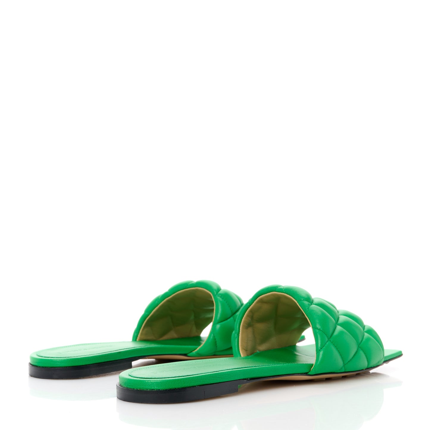 Nappa Matelasse Padded Flat Sandals 39 Parakeet