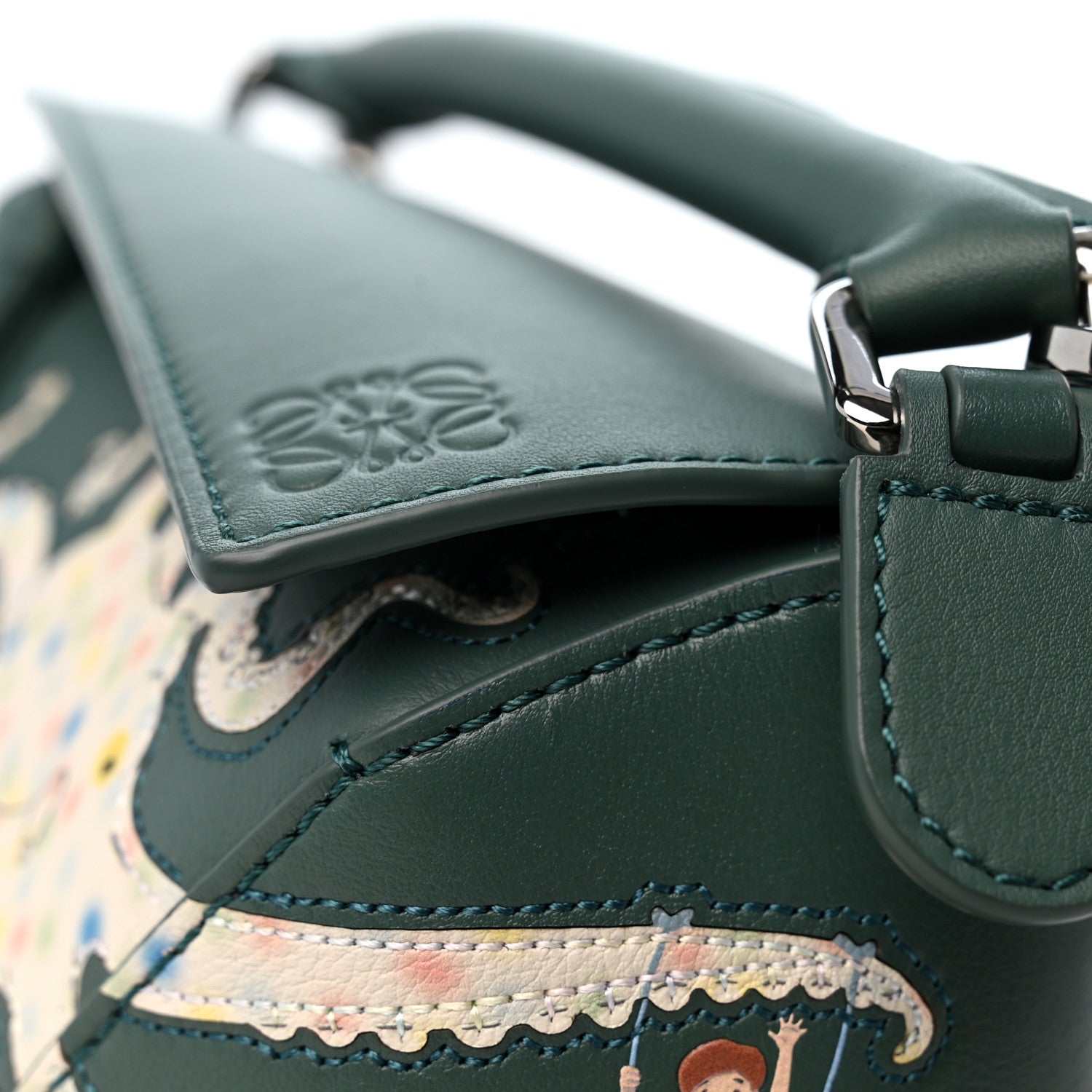 Loewe X SUNA FUJITA Shiny Calfskin Mini Octopus Puzzle Edge Bag Vetiver 11 of 11