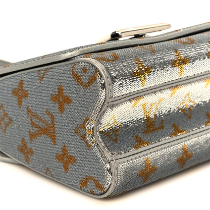 Louis Vuitton Sequins Monogram Twist Shoulder Bag PM Gold Silver 9 of 10