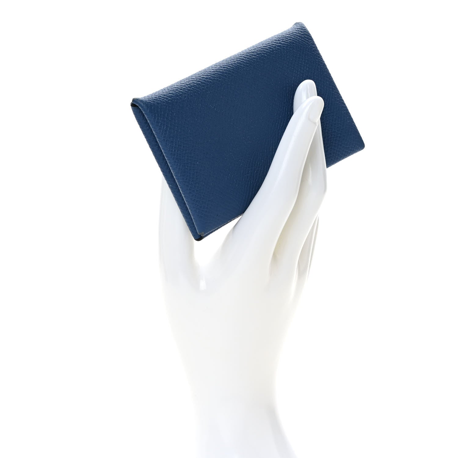 Hermes Epsom Calvi Card Case Bleu Saphir 2 of 9