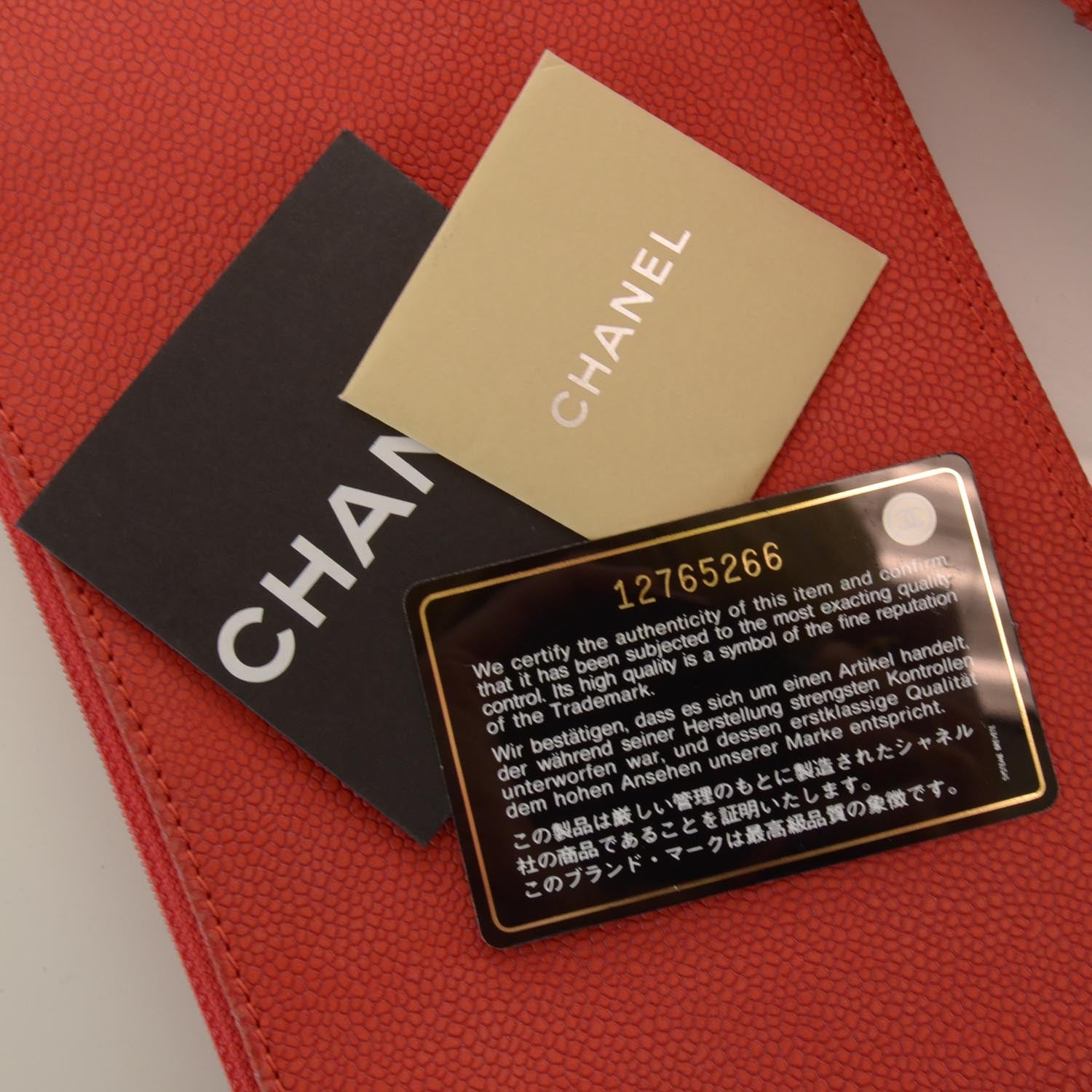 Chanel Caviar Camellia Flower Tote Red 7 of 9