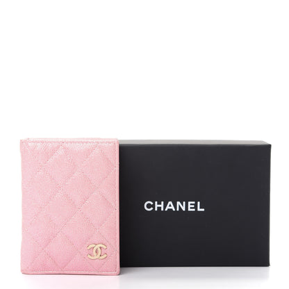 Chanel Iridescent Caviar Quilted Card Holder Wallet Rose Pink 8 of 8