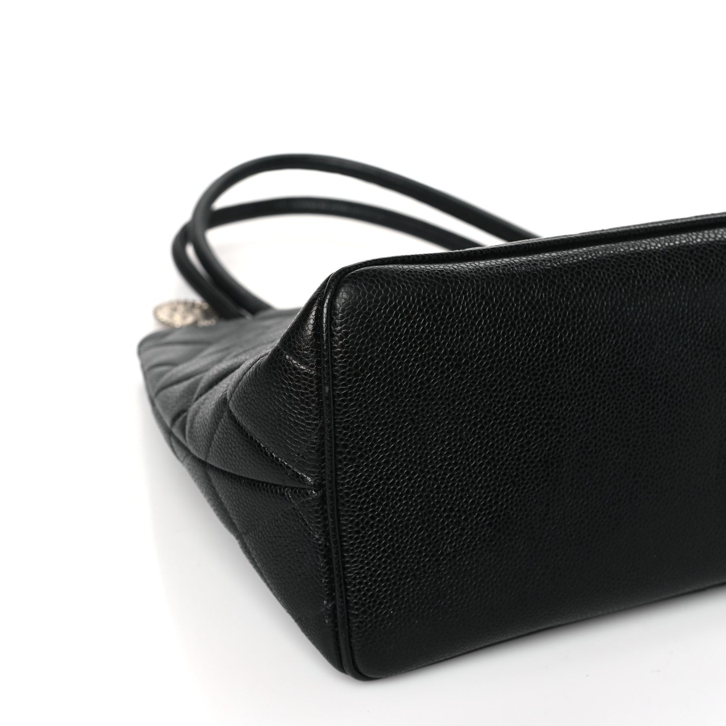 Caviar Quilted Medallion Tote Black