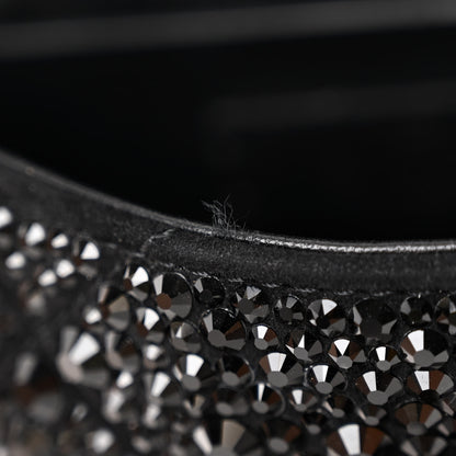Valentino Garavani Crystal Suede Lacquer Monochrome Medium Roman Stud Shoulder Bag Black 10 of 10