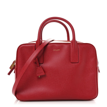 Saint Laurent Grain de Poudre Small Museum Briefcase Red 1 of 10