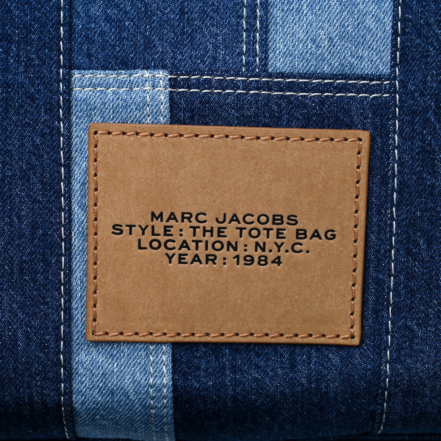 Denim Canvas Medium Tote Bag Blue