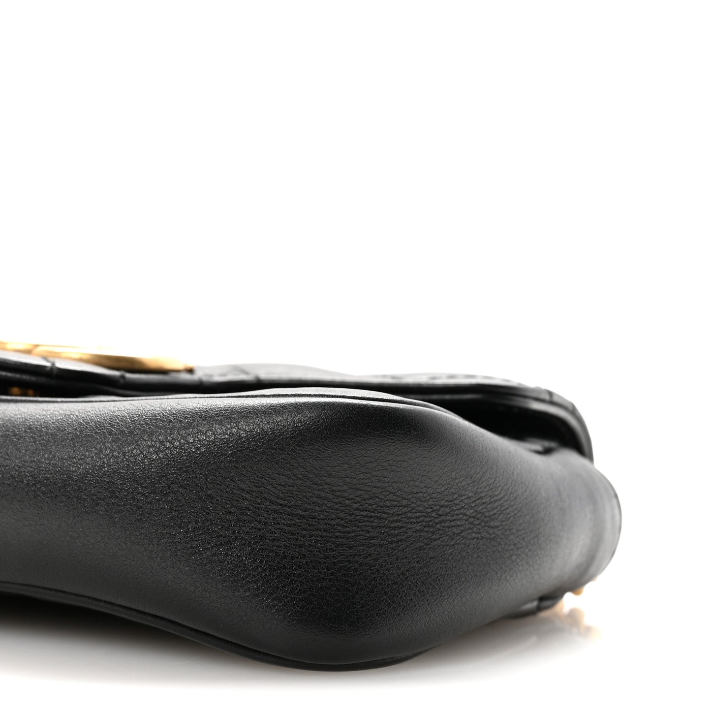 Calfskin Matelasse Super Mini GG Marmont Shoulder Bag Black