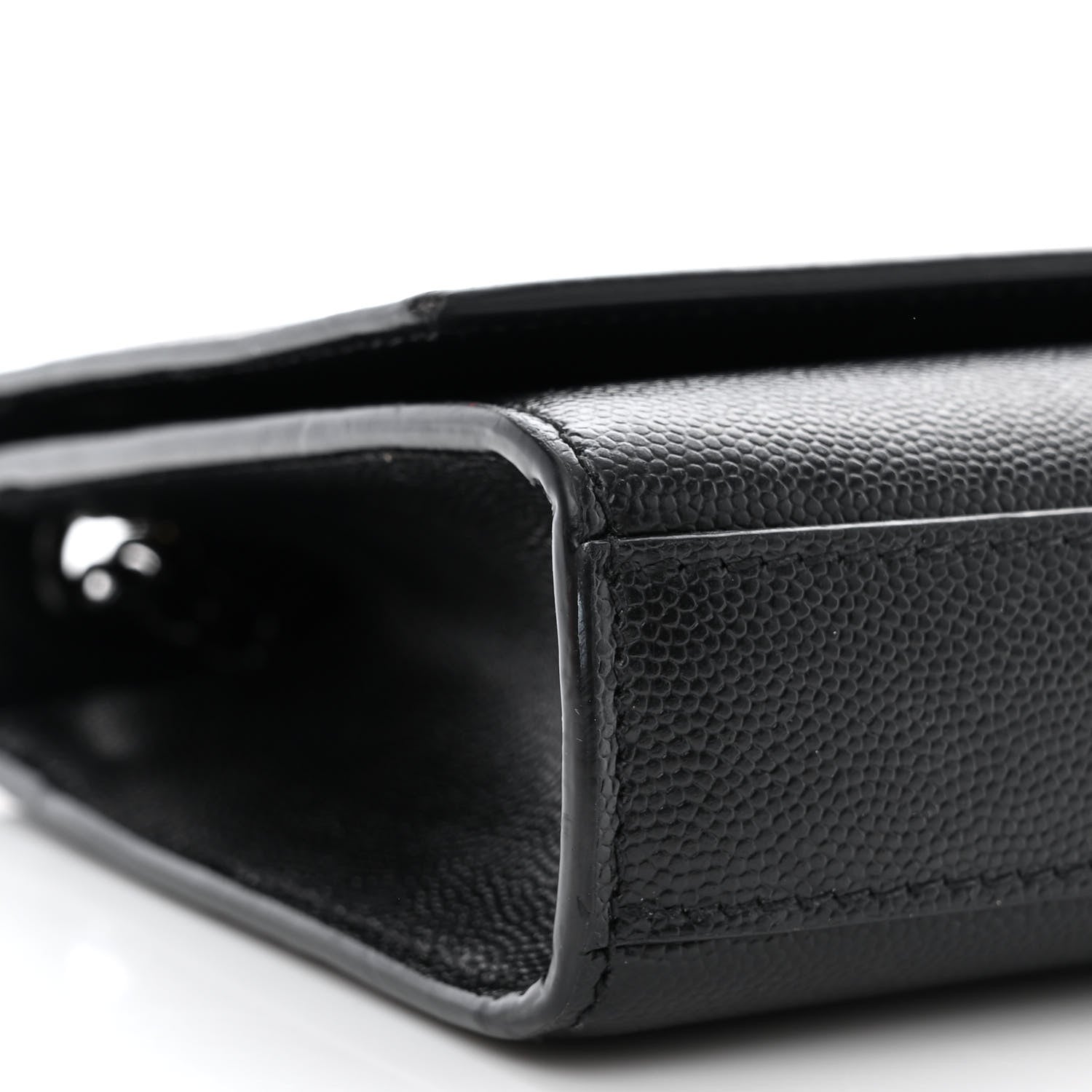 Saint Laurent Grain De Poudre Small Monogram Monochrome Kate Satchel Black 9 of 13