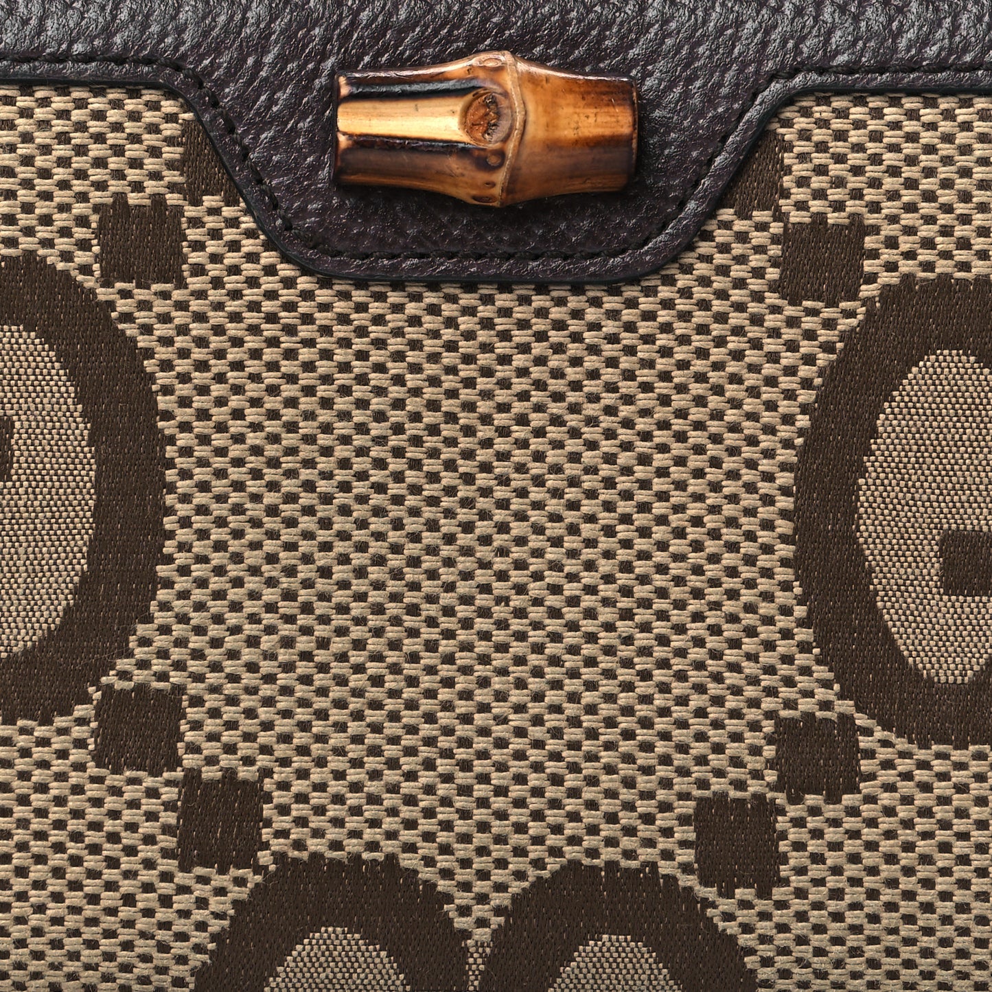 Monogram Jumbo GG Textured Dollar Calfskin Diana Zip Around Continental Wallet Camel Ebony New Acero