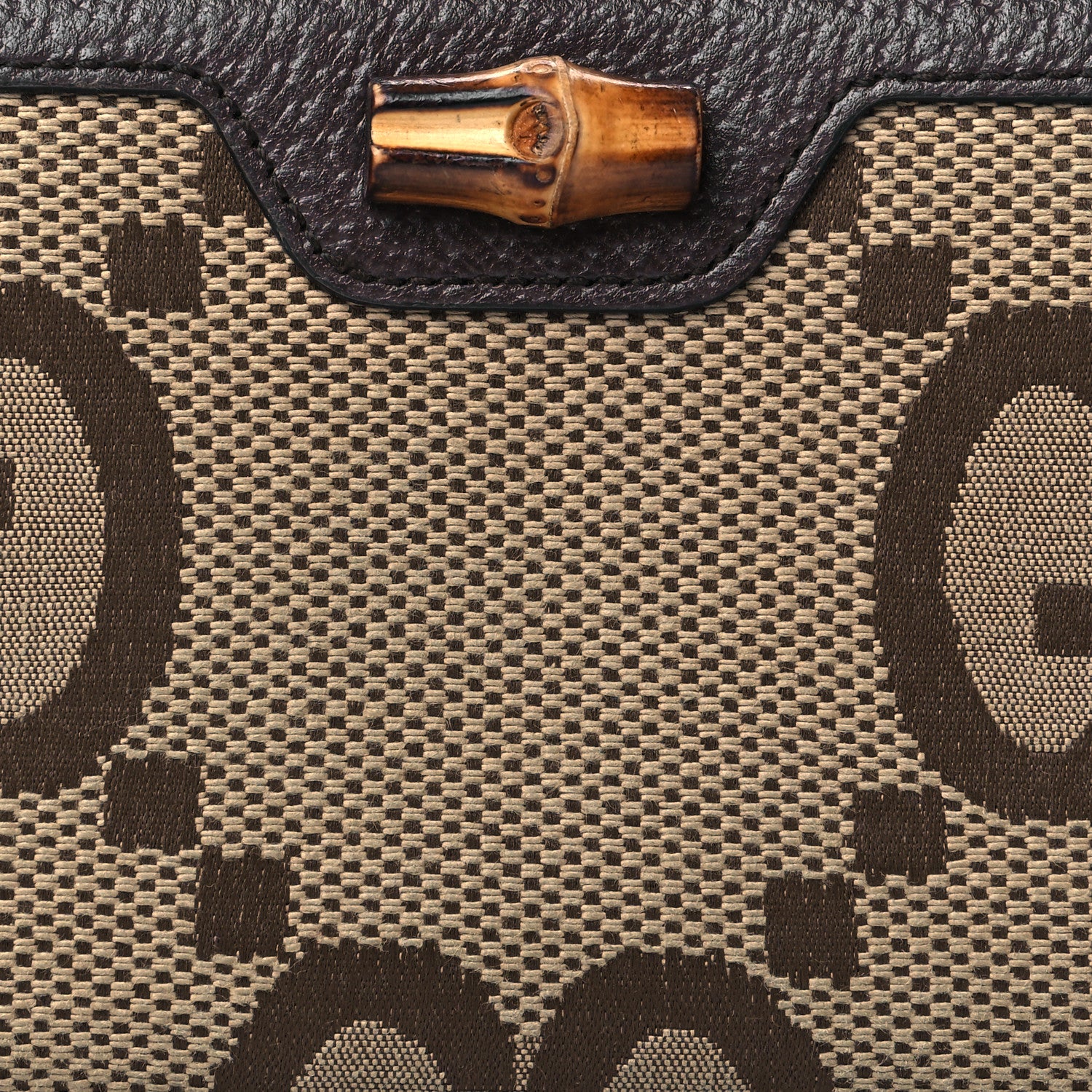 Gucci Monogram Jumbo GG Textured Dollar Calfskin Diana Zip Around Continental Wallet Camel Ebony New Acero 8 of 9