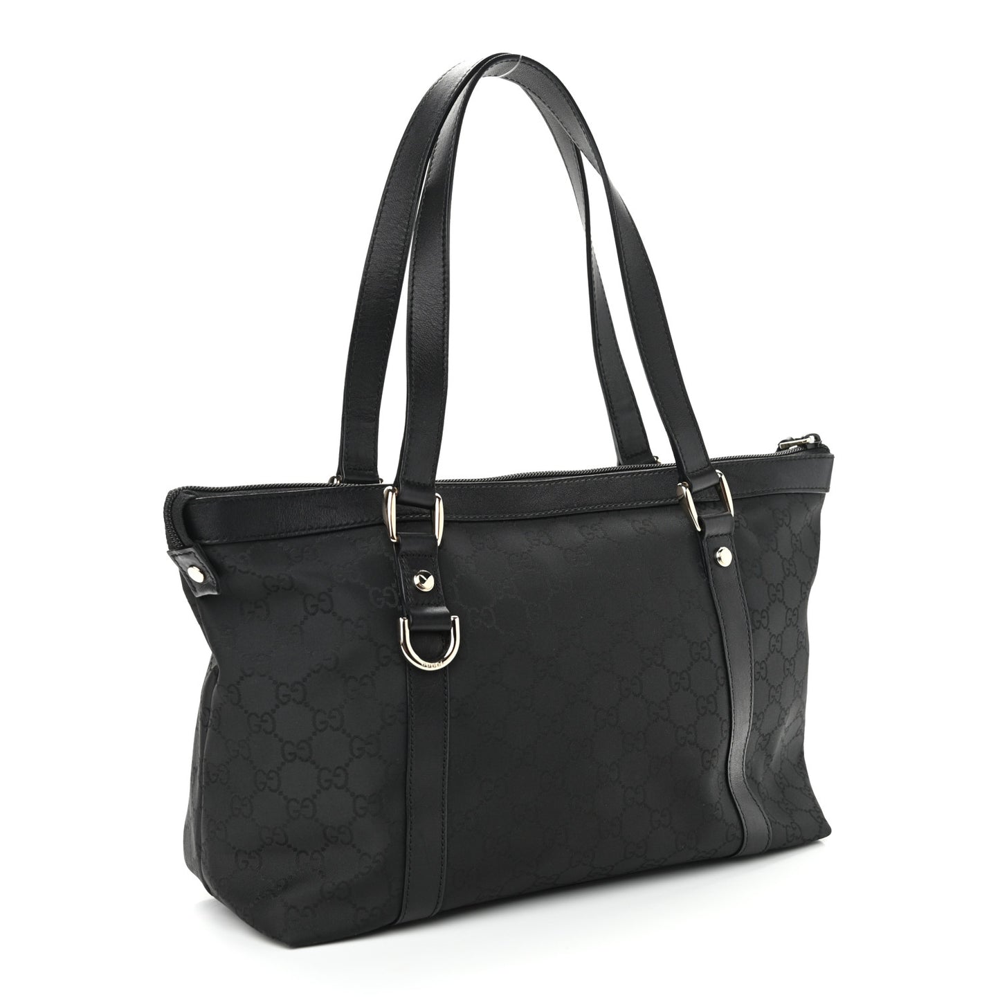 Nylon Monogram Medium Abbey Tote Black