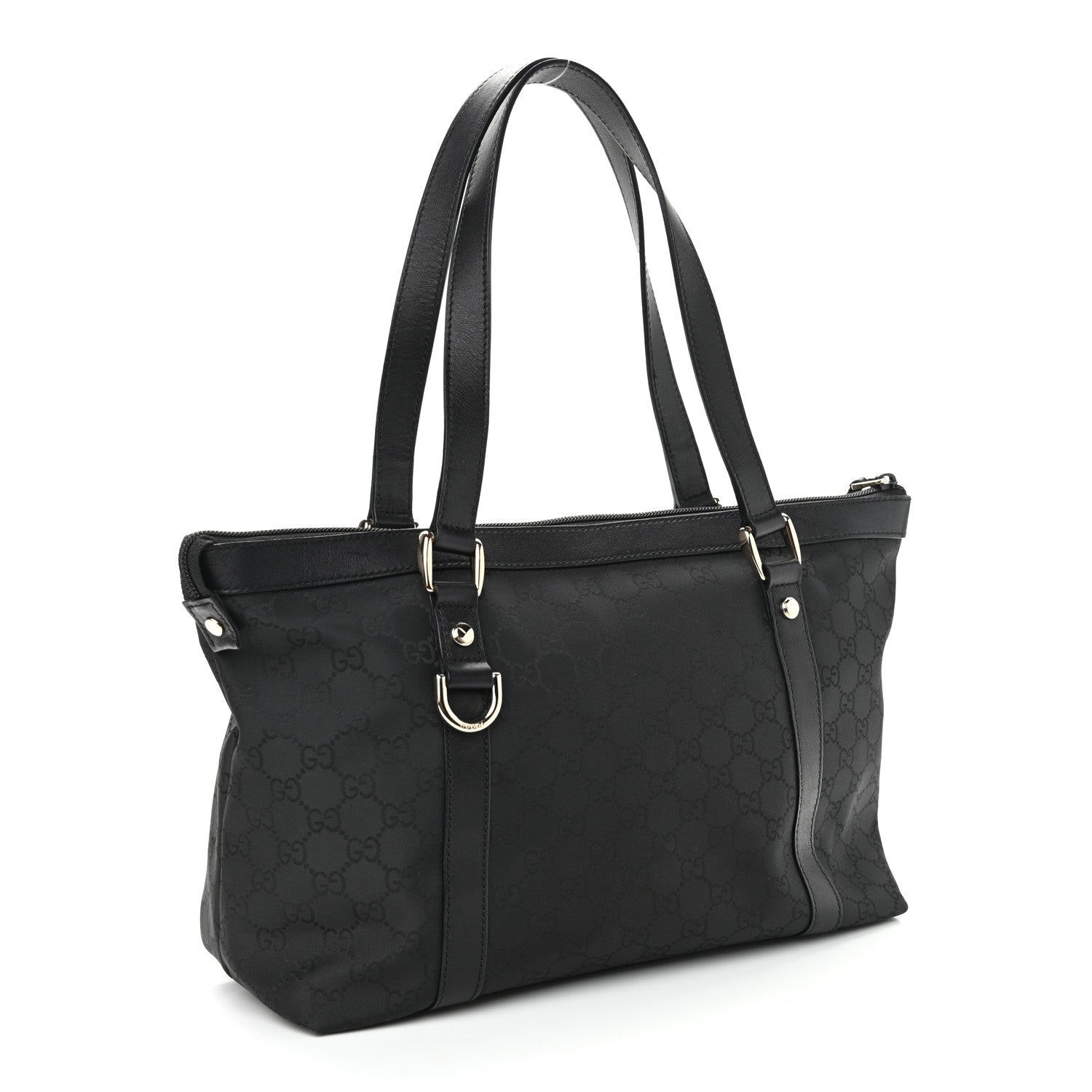 Gucci Nylon Monogram Medium Abbey Tote Black 5 of 11