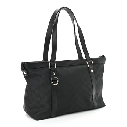 Gucci Nylon Monogram Medium Abbey Tote Black 5 of 11