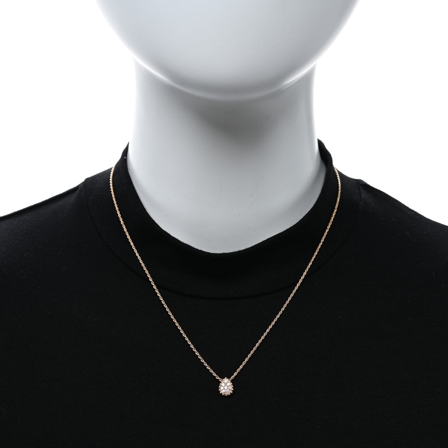 Boucheron 18K Rose Gold Diamond XS Serpent Boheme Necklace 2 of 6